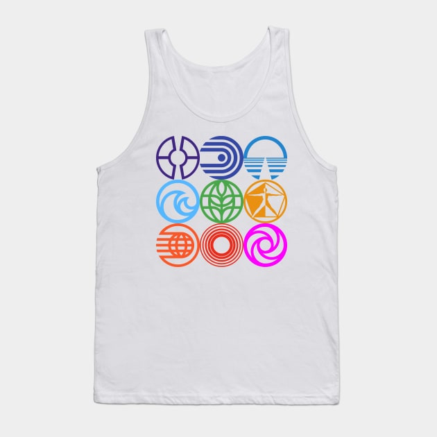 Retro Epcot Logos Tank Top by GrizzlyPeakApparel